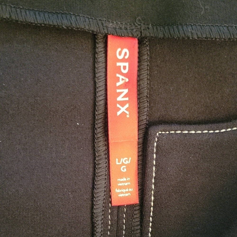 SPANX Black Perfect Tie Sleeveless Waist Top With Tie Vneck Size Large - Picture 6 of 8
